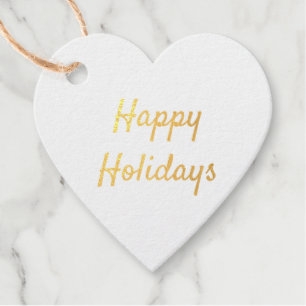 gouden folie prettige feestdagen label