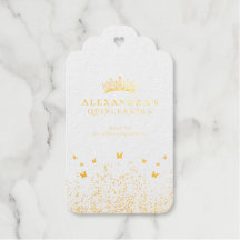 Gouden Folie Quinceañera Smaragdgroene Bloemen