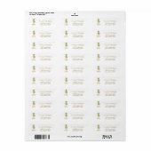 Gouden folie Script Bruiloft Aloha Ananas Etiket (Full Sheet)