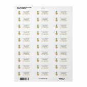 Gouden folie Script Bruiloft Bewaar de datum Anana Etiket (Full Sheet)