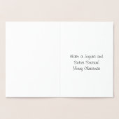 Gouden Folie Sober Kerstboom Word Cloud Kaarten (Binnen)