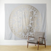 Gouden Folie Solar Mandala Wandtapijt Custom Kleur Wandkleed (In Situ (horizontaal))