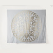 Gouden Folie Solar Mandala Wandtapijt Custom Kleur Wandkleed (Voorkant (horizontaal))