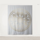 Gouden Folie Solar Mandala Wandtapijt Custom Kleur Wandkleed (Voorkant)