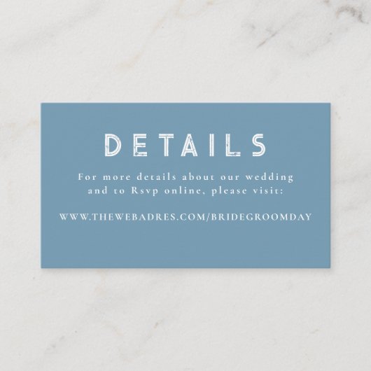 Gouden folie sterren hemelse bruiloft details informatiekaartje (Voorkant)