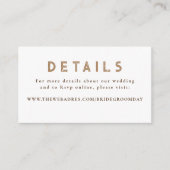 Gouden folie sterren hemelse bruiloft details informatiekaartje (Voorkant)