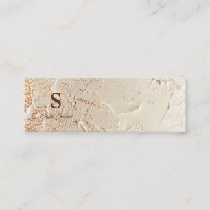 Gouden folie textuur mini oorbel kaart mini visitekaartje