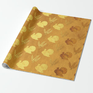Gouden Folie Thanksgiving Cadeaupapier