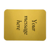 Gouden folie voeg uw aangepaste bericht tekst here magneet (Horizontaal)