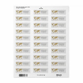 Gouden Folie Wereldkaart Bruiloft Retouradres Etiket (Full Sheet)