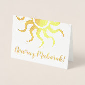 gouden folie zon folie kaarten (Voorkant)