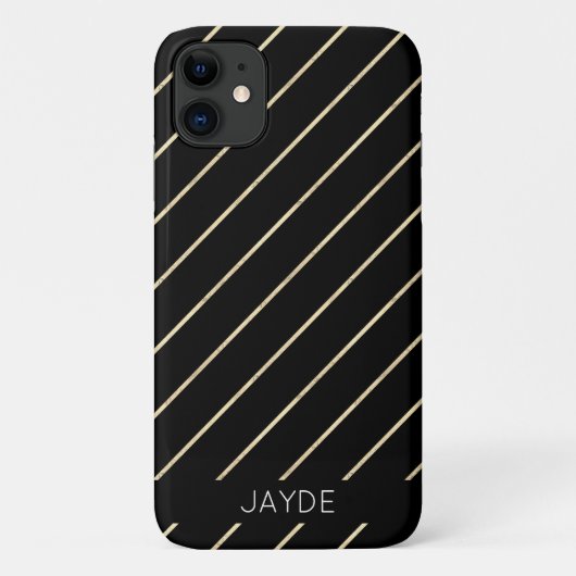 Gouden Folies Strepen Gepersonaliseerde mobiele te Case-Mate iPhone Case (Achterkant)