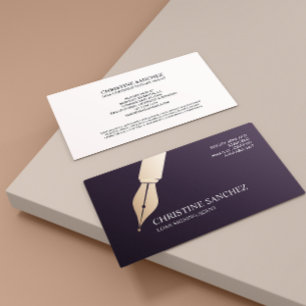 GOUDEN FONTEINPEN OPENBARE NOTARIS ZANGAGENT VISITEKAARTJE