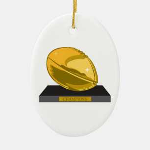 gouden football kampioen keramisch ornament