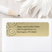 gouden formele retour adres label (Insitu)