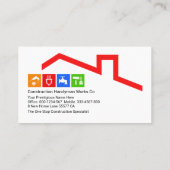 Gouden Foto Lijst Houten Muur Timmerwerk Handyman Visitekaartje (Achterkant)