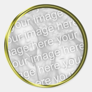 gouden foto-lijst ronde sticker