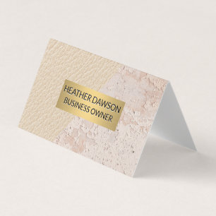 Gouden Frame Leer Grungy Textuur Visitekaartjes