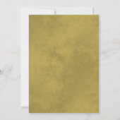 Gouden franjes op crèmekleurige elegante bruilofts kaart (Achterkant)