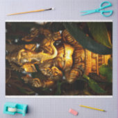 gouden ganesha - tissuepapier (Craft)