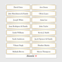 Gouden Gast Namen Bruiloft Plaats Kaart