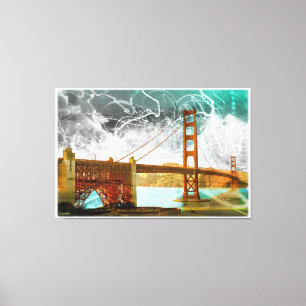  gouden gate bridge energy in san francisco canvas afdruk