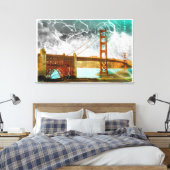 gouden gate bridge energy in san francisco canvas afdruk (Insitu (Slaapkamer))