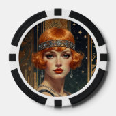 Gouden Gatsby Glamour Poker Chips (Voorkant)