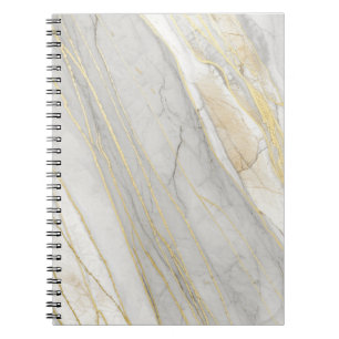 Gouden Geaderde Carrara Marmer Textuur Notitieboek