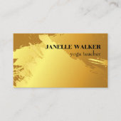 Gouden Geborstelde Achtergrond Visitekaartje (Voorkant)