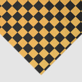 Gouden Geel en Zwart Cheques Tissuepapier (Detail)