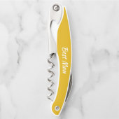 Gouden Geel Gepersonaliseerde bruiloft Beste Man Kurkentrekker (Voorkant)