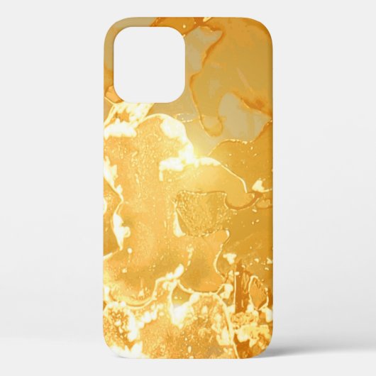 Gouden Geel Marmeren Inktpatroon Case-Mate iPhone Case (Achterkant)
