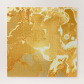 Gouden Geel Marmeren Inktpatroon Legpuzzel (Horizontaal)