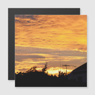 Gouden Geel Verbazingwekkende Zonsondergang,