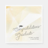 Gouden Gefeliciteerd Afstuderen Servet (Voorkant)