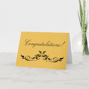 Gouden Gefeliciteerd met Elegant Embleem Kaart