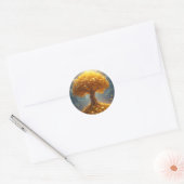 gouden geldboom goud ronde sticker (Envelop)