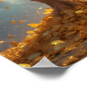 gouden geldboom gouden munten poster (Hoek)