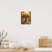 gouden geldboom gouden munten poster (Keuken)