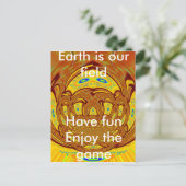 Gouden Gele Baseball Handschoen Art Print Briefkaart (Staand voorkant)