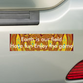 Gouden Gele Baseball Handschoen Art Print Bumpersticker (Op auto)