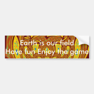 Gouden Gele Baseball Handschoen Art Print Bumpersticker