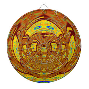 Gouden Gele Baseball Handschoen Art Print Dartbord