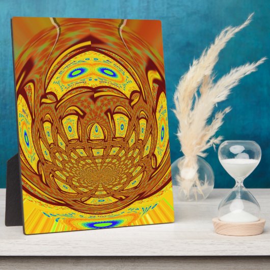 Gouden Gele Baseball Handschoen Art Print Fotoplaat (Zijkant)