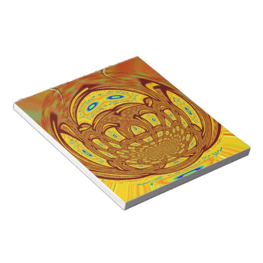 Gouden Gele Baseball Handschoen Art Print Notitieblok (Schuin)