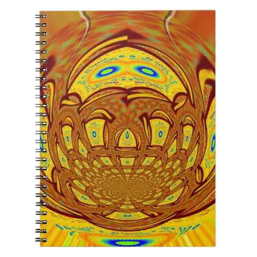 Gouden Gele Baseball Handschoen Art Print Notitieboek (Voorkant)