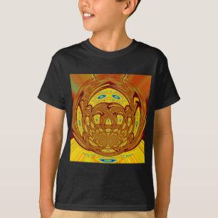 Gouden Gele Baseball Handschoen Art Print T-shirt