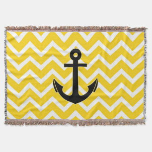 Gouden Gele Chevron Anker Deken