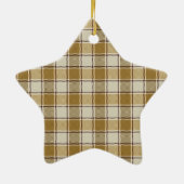 Gouden Gele Cream Stripes Keramisch Ornament (Achterkant)